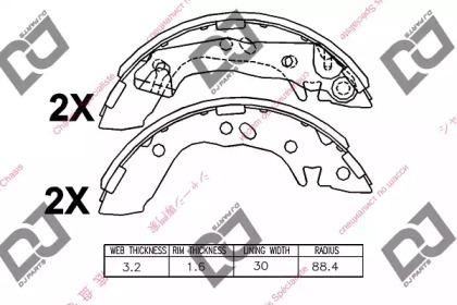 Комлект тормозных накладок DJ PARTS BS1140